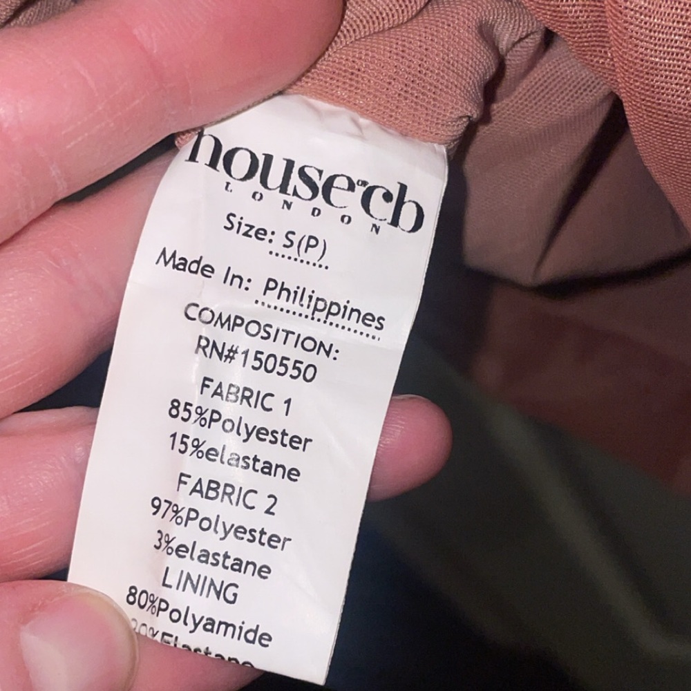 House Of CB Sirene Gathered Organza Mesh Antique Rose Dress S - Picture 7 of 9